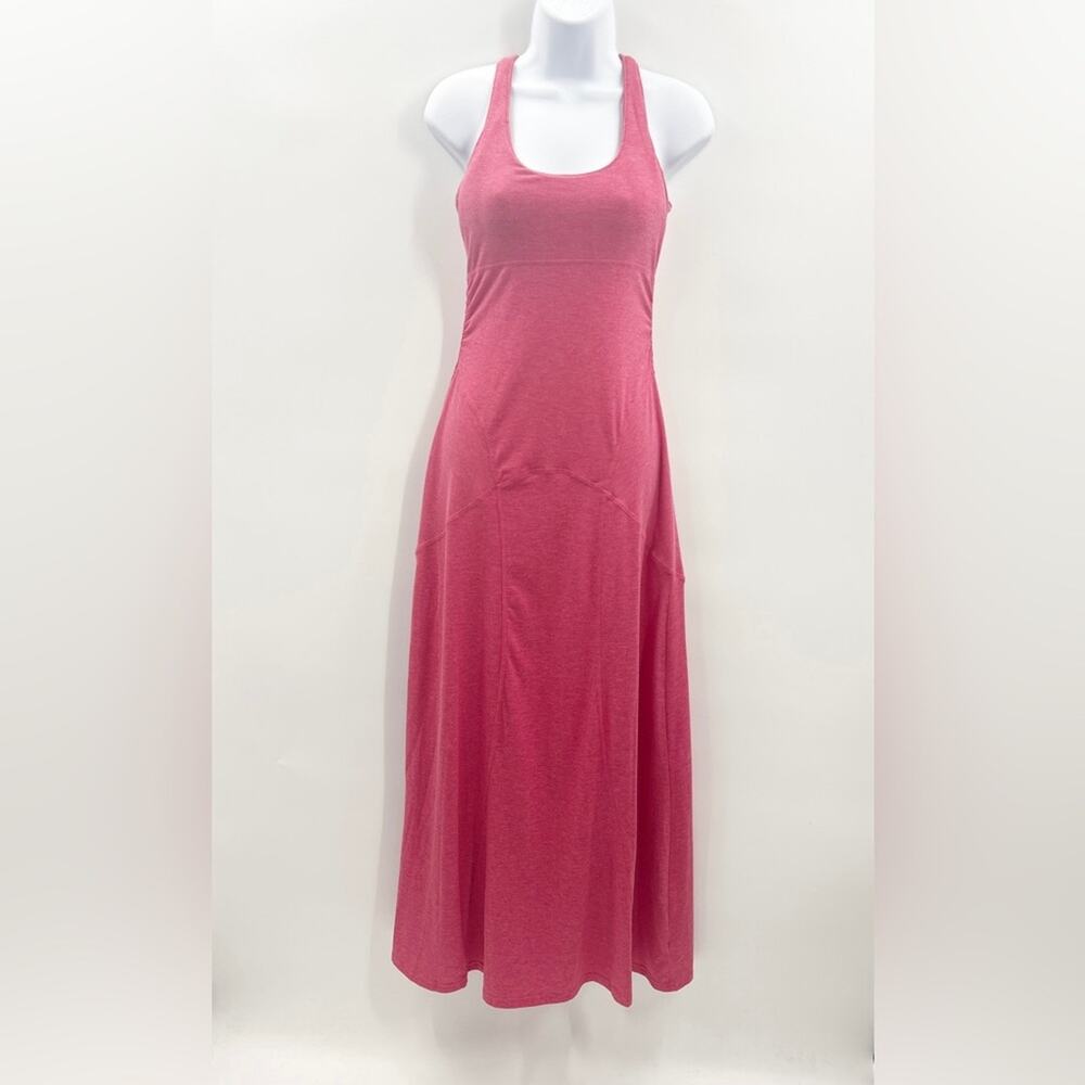Athleta Twist & Turn Dress Maxi Stretch Bodycon Pink XS